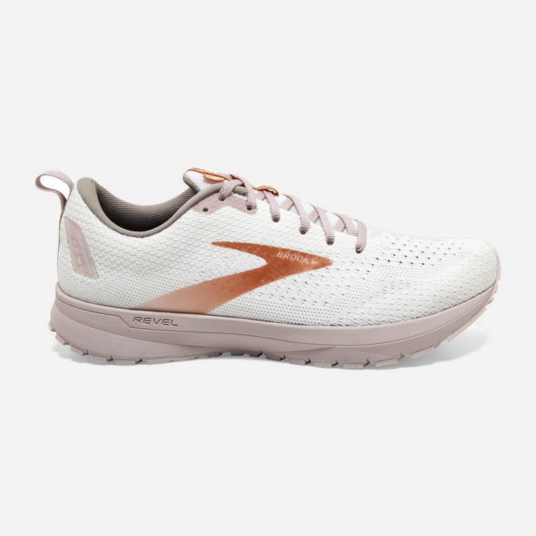 Brooks Revel 4 Australia - Women's Road Running Shoes - White/Hushed Violet/Copper (134295-DBU)